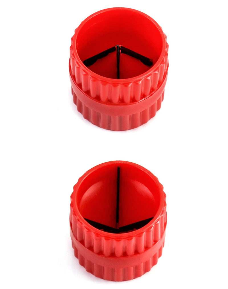 [Australia - AusPower] - QWORK Indoor and Outdoor Deburring Set Consisting of 2 Copper Pipe Cleaners and 2 Reamers for Copper, PVC and Flexible Steel Pipes Kupferrohrreinigern und Reibahlen 