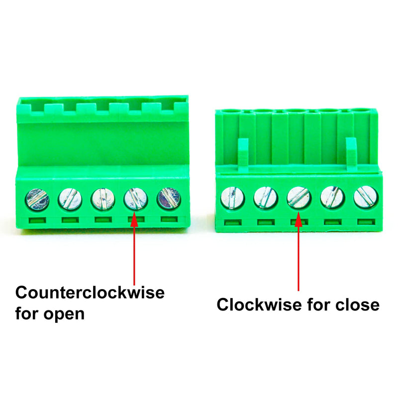 [Australia - AusPower] - 2 Set 5.08mm 5 Pin Male & Female Phoenix Type Connector No Soldering Green PCB Screw Terminal Block 5 Pole 2 Set 