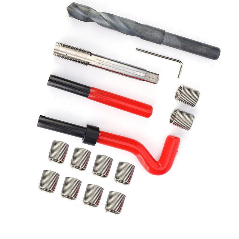[Australia - AusPower] - 15Pcs Helicoil Thread Repair Kit, M14x1.5 Helicoil, Insert Sleeves Helicoil Kit Stainless Steel Heli Coil High Hardness Thread Repair Kits for Screw Repair 1Set 