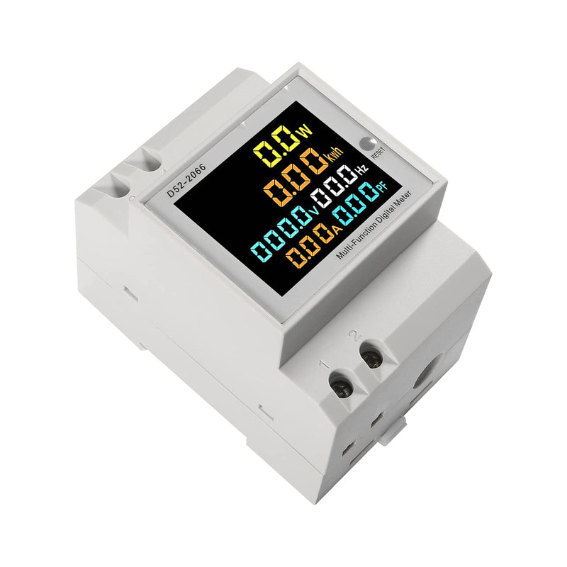 [Australia - AusPower] - AC 40-300V 100A Electricity Usage Monitor Multimeter, 6 in 1 Multimeter Digital Power Energy Meter Single Phase Din Rail Voltmeter Ammeter Watt Frequency Power Factor Energy (Built-in CT) Built-in CT 