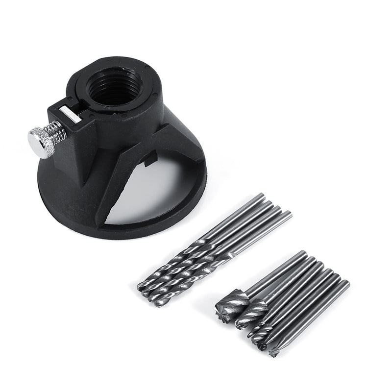 [Australia - AusPower] - Watris Veiyi Set of 4 Drill Routers, 6 Pieces HSS Milling Cutter Wood, Metal Cutter, 1 Piece Rotation Cutter for Carving, Slotting, Reaming 