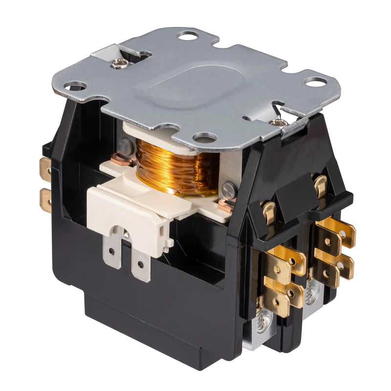 [Australia - AusPower] - 2 Pole 40 Amp 24 VAC Coil AC contactor 2P 40A 24V 50/60Hz AC Motor Contactor Replacement for Air Conditioner Compressor Condenser Unit Contactors 