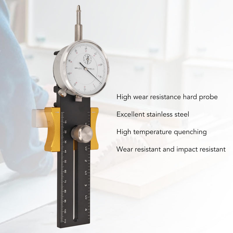 [Australia - AusPower] - Fafeicy Table Saw Gauge, Woodworking Table Saw Dial Gauge with Sliding Head Design, Calibration Tool for Woodworking Band Saws, Band Saws and Drilling Rigs 