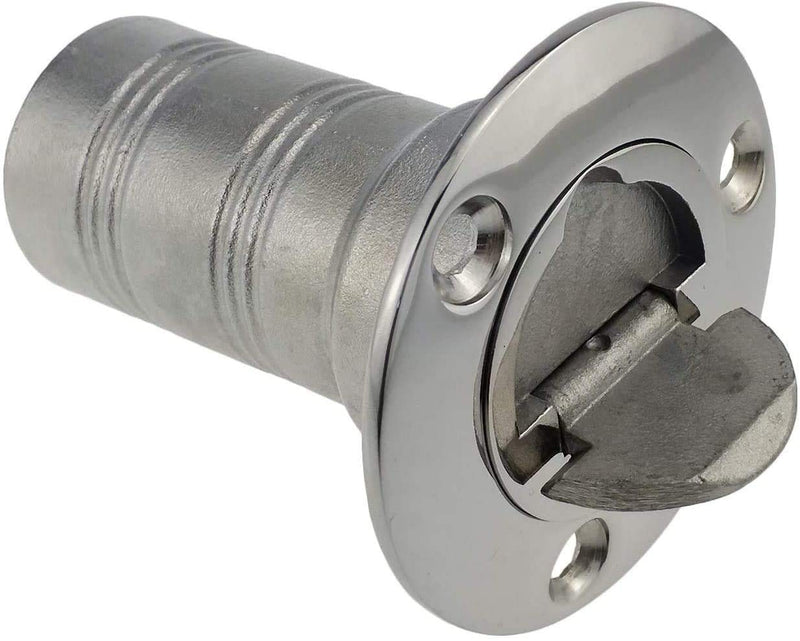 ISURE MARINE 2"(50mm) Boat Gas/Fuel/Water/Waste/Diesel Deck Fill/Filler with Keyless Cap 2" Marine Mirror- Polished 316 Stainless Steel Hardware for Boat Yacht Caravan Fuel 2"