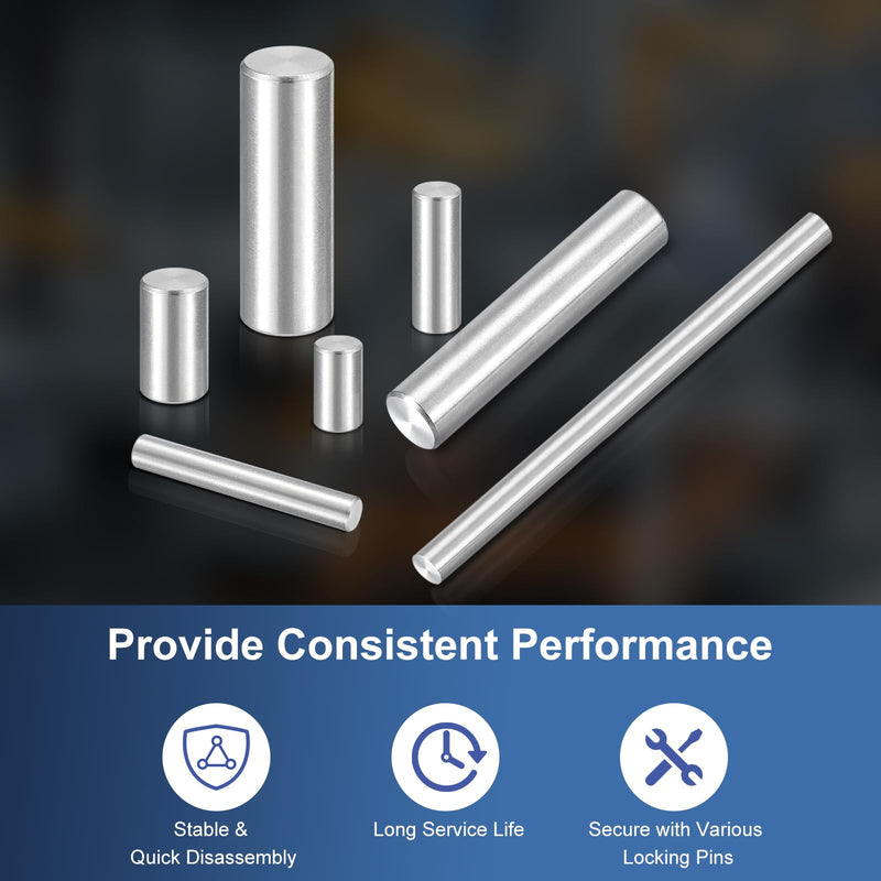 [Australia - AusPower] - uxcell 120Pcs M2 x 30mm 304 Stainless Steel Dowel Pin, Cylindrical Shelf Support Peg Pin Parallel Pin Fastener for Mechanical Manufacturing, Industry, Furniture Installation, Silver M2x30mm 120 