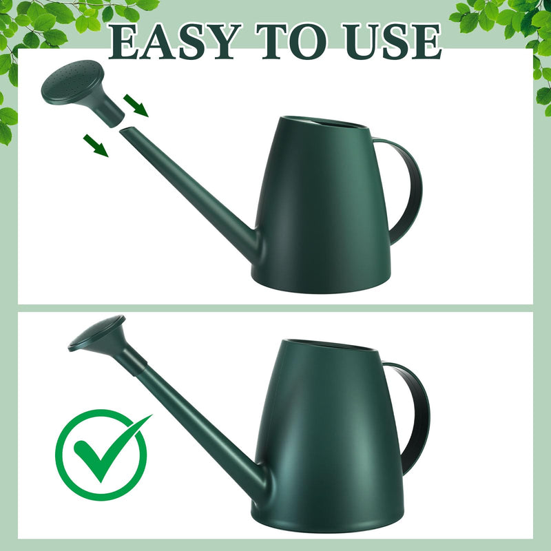 [Australia - AusPower] - Reallnaive 6 Pcs Indoor Watering Can Set 1/2 Gallon Can 6.8 oz Spray Bottle 17 oz Squeeze Bottle Plant Watering Globes Soil Moisture Meter Small Spraying Sets for Indoor Outdoor(Dark Green) Dark Green 