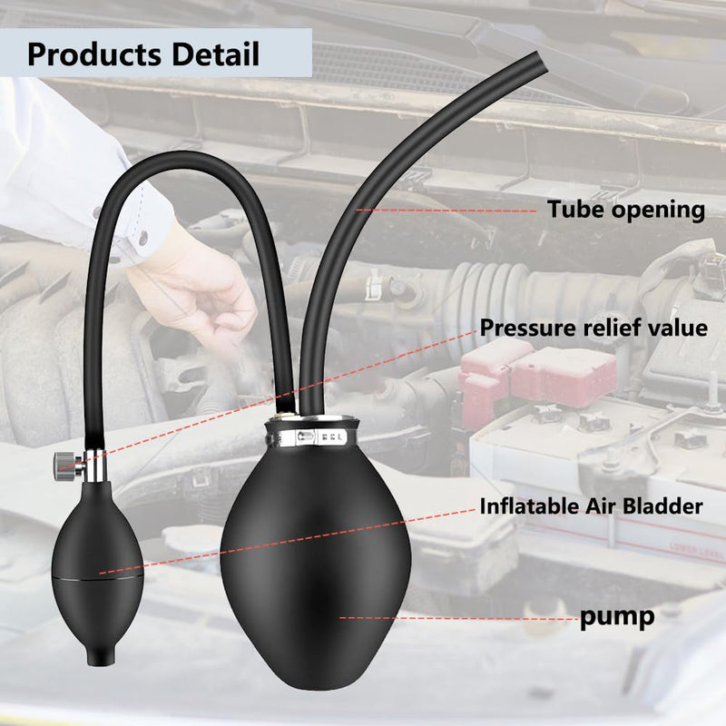 [Australia - AusPower] - Inflatable Air Bladder for Detector Diagnostic Tester, Bladder Leakage Tester Locator for 12V Smoke Machine Automotive 