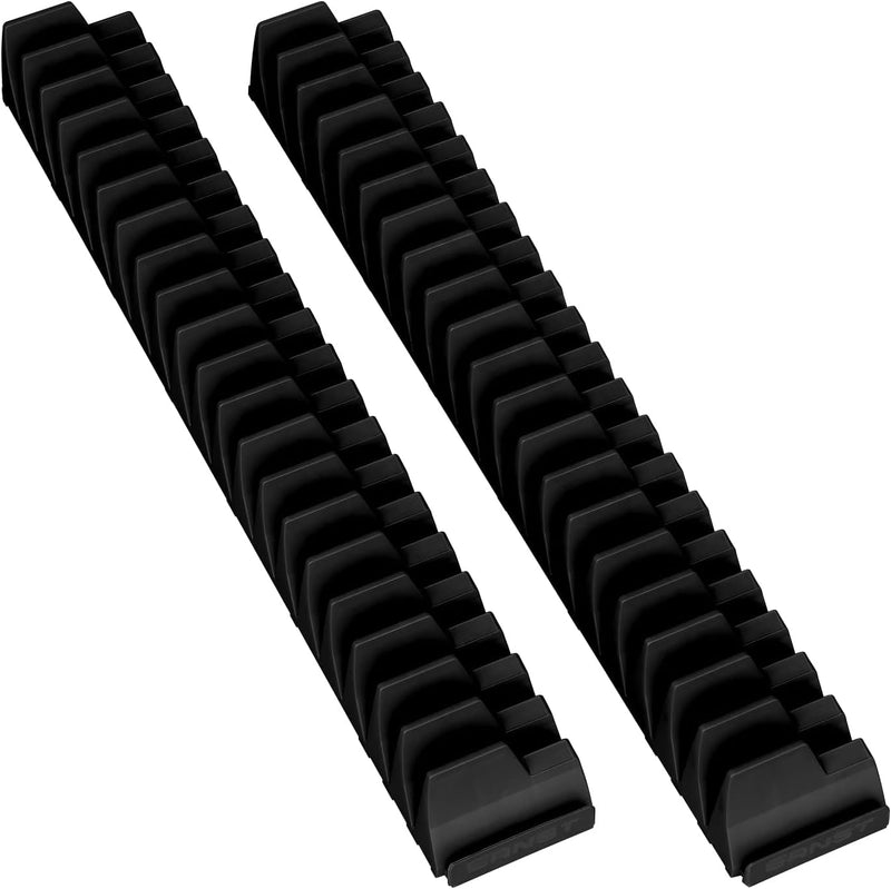 Ernst Manufacturing Wrench Pro - Modular Wrench Organizer for 40 Wrenches with Anti-Slip Cleats (Patented) - Made in the USA Black