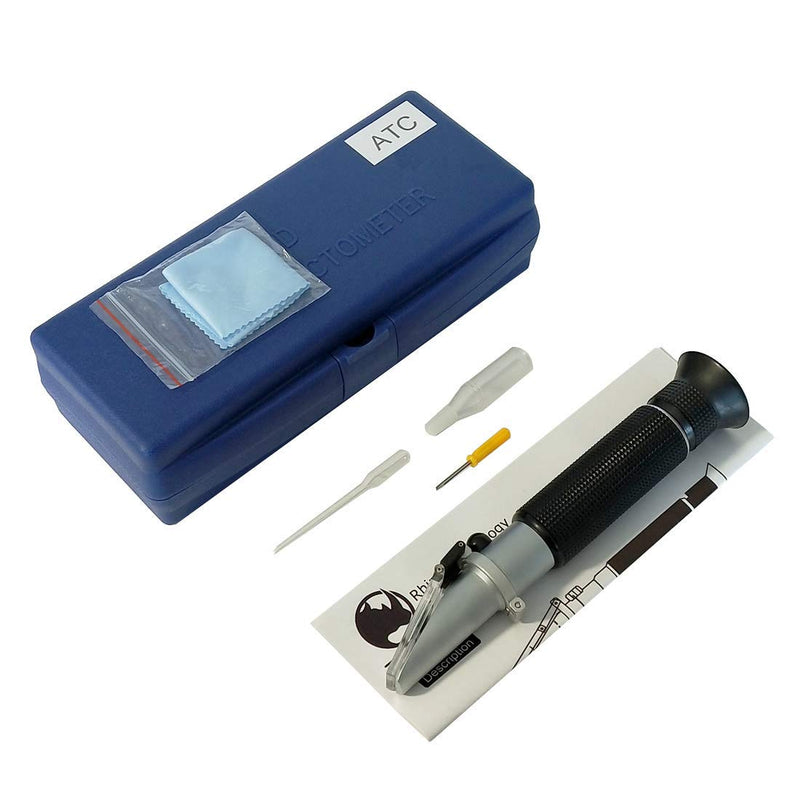 [Australia - AusPower] - 0-10% Brix & Cutting Fluid, Rhino Handheld Refractometer with Automatic Temperature Compensation (Copper) Accuracy 0.1% 