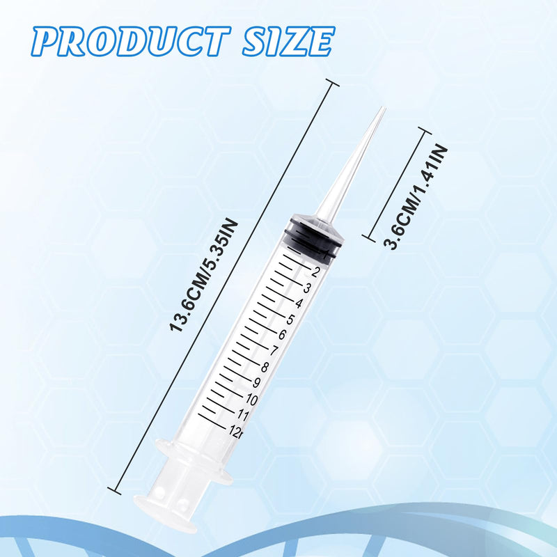 [Australia - AusPower] - Wisdom Teeth Syringe, 12ml Dental Irrigation Syringe with Measurement, Sterile Individually Package for Oral Dental Care, Tonsil Stones Removing, Lab, Liquid, Feeding (10 Pack) Straight Tip 10 Pack Plastic 