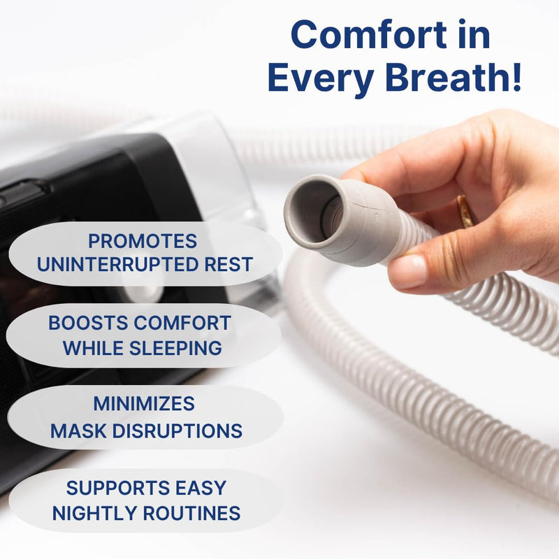 [Australia - AusPower] - Snugell CPAP Hose Universal Tubing (6 ft) – Compatible with CPAP, BiPAP, and BiLevel Machines – Minimizes Mask Leaks, Reduces Discomfort – Durable, Flexible, and Designed for Restful Sleep 1 Count (Pack of 1) 