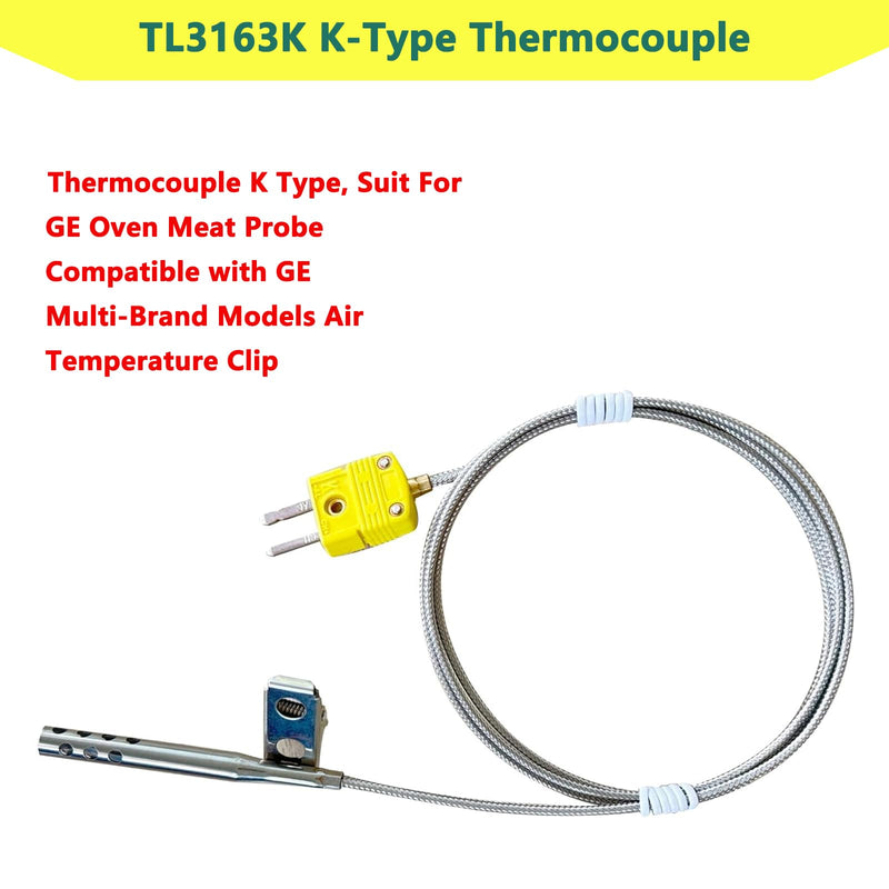 [Australia - AusPower] - TL3163K K Type Thermocouple Temperature Sensor Probe Stainless Steel k-Type thermocouple Probe Range from -40℉ to 850℉ k Type air Probe 