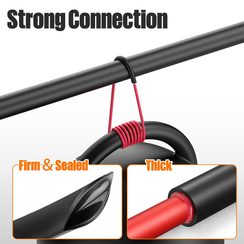 [Australia - AusPower] - Lsnisni 3.54 Inches Heat Shrink Tubing Kit 100 Pcs, Ratio 4:1 Adhesive Lined, Dual Wall Tube - Marine Grade Waterproof, 5 Diameters, Heat-Shrink Tube, Heat Shrink Cable Sleeve - Black 100PCS 