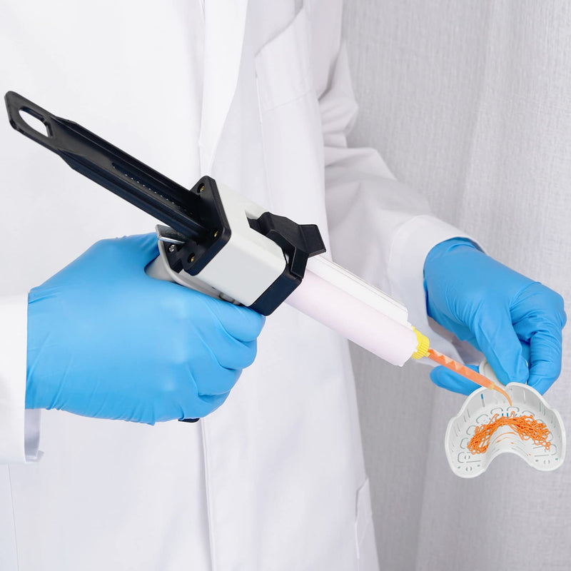 [Australia - AusPower] - Annhua Dispenser Gun Kit 50ml Dental Impression Material Dispensing Guns, Solid Epoxy Gun 1:1/2:1 for Dispense Dental Resin Materials, Adhesive and Glue 
