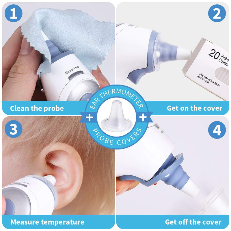 [Australia - AusPower] - CEI-CEI 400 Counts Ear Thermometer Covers - Lens Filters Refill Caps, BPA Free and Disposable (Thermometer Not Included) 