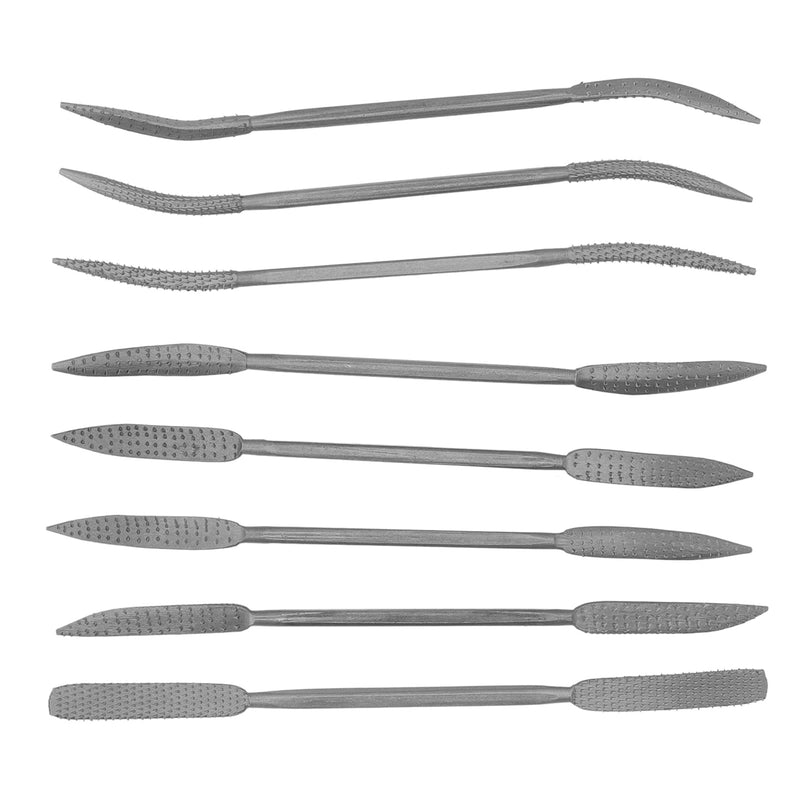 [Australia - AusPower] - 8PCS Wood Files and Rasps, Double Ended Riffler Wood Rasp File Set Riffler File Set Wood Files for Woodworking 