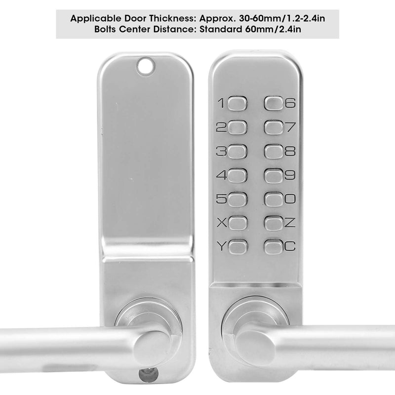 [Australia - AusPower] - Smart Mechanical Door Lock, Digital Password Entry Non Power Anti Theft Home Access, Keypad Keyless Entry Contemporary Residential Electronic Lever Lock 