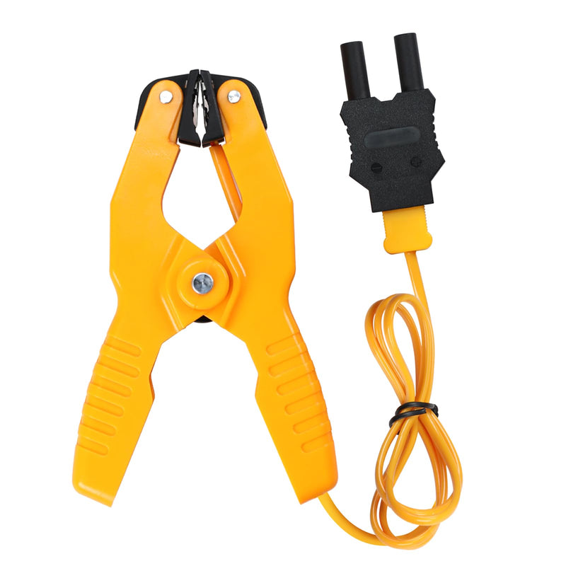 [Australia - AusPower] - K-Type Thermometer Clamp Pipe Temperature Clamp for HVAC/Multimeter, HVAC Temperature Meter with Type K Plug Adapter -40~392℉(-40~200℃) 