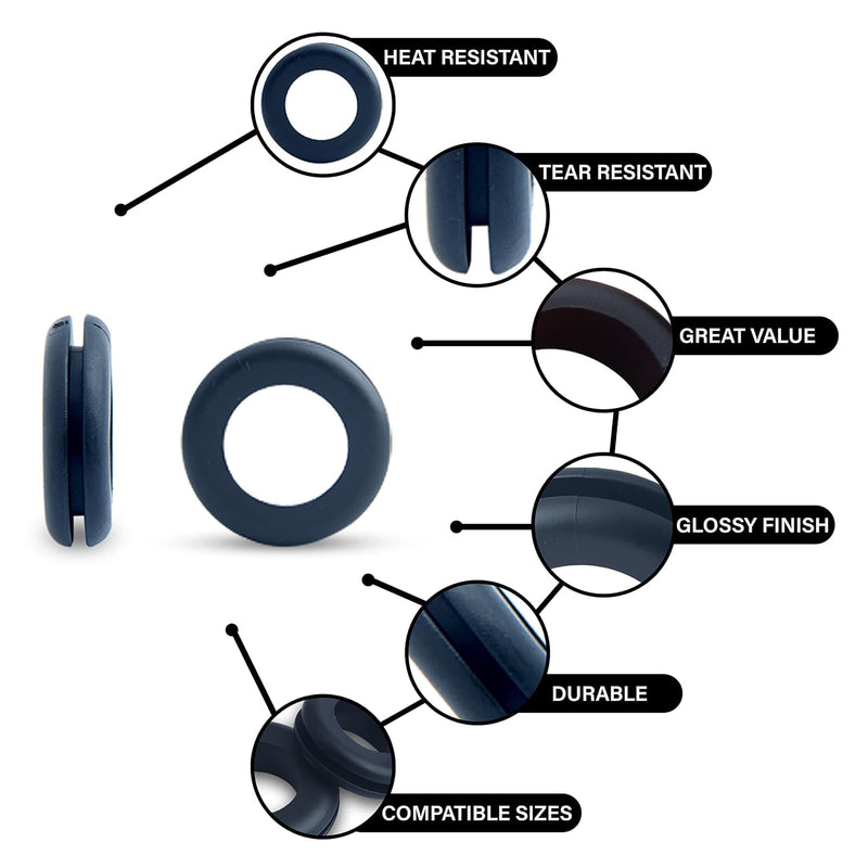 [Australia - AusPower] - 2 in 1 Rubber Grommets Kit in 8 Sizes (180 Pcs) & Metric Screws Assortment Kit 30 Sizes (890pcs) Metric Bolts and Nuts kit(with washers and Allen Key) Socket Head Cap Screws 