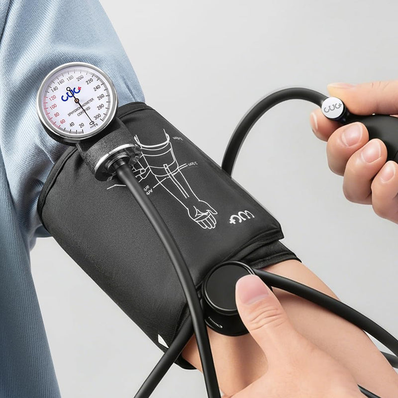 CUG Manual Blood Pressure Monitor, Aneroid Sphygmomanometer with Universal Adult Cuff Single Cuff