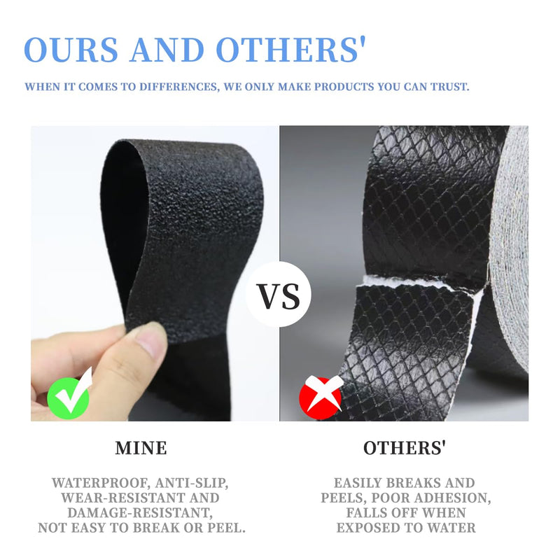 Anti Slip Tape 2" x 16.4 FT, Non Slip Strips for Bathroom Floor, Stairs, & Indoor Safety | Waterproof Adhesive Anti-Slip Tape Transparent
