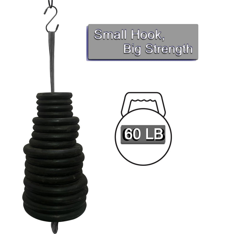 [Australia - AusPower] - 10 Pack 3" Heavy Duty Vinyl Coated S-Hooks for Hanging Plants, Closets, Gardens, Bird Feeders, Clothes, Hats, Bags, Pots (Black) 10 Black 