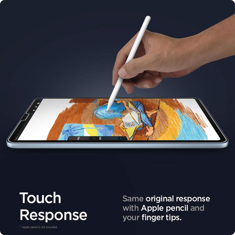 [Australia - AusPower] - Spigen Glas.tR EZ Fit Tempered Glass Compatible with iPad Pro 11 Inch M2 2022, iPad Pro 11 Inch 2021/2020/2018, iPad Air 5 2022, iPad Air 4 2020, Scratch Resistant, 9H Screen Protector 