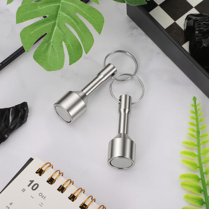Hemobllo Pack of 2 Magnetic Gold Tester Key Ring Silver Tester, D17 mm Professional Test Magnet with 12 kg Tensile Force for Jewellery, Coins & Metals, Compact Jeweler's Tool for Authenticity Testing
