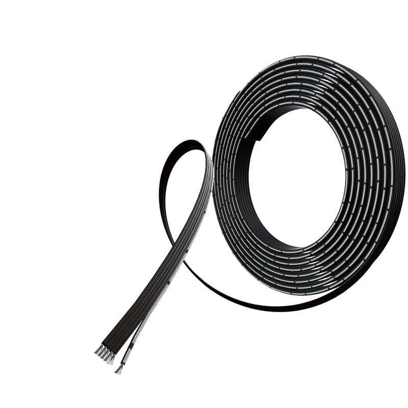 BNTECHGO 24 Gauge Silicone Ribbon Cable Flexible 6P Black 50 ft Flat Cable 24 AWG Stranded Tinned Copper Wire 24 gauge Silicone Ribbon Cable 6P 50ft 24 gauge black 6P 50 feet