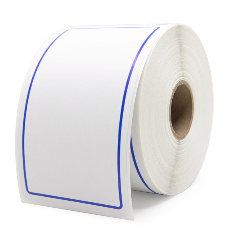 Dymo 2.315" x 4" Blue Border Rectangle Labels
