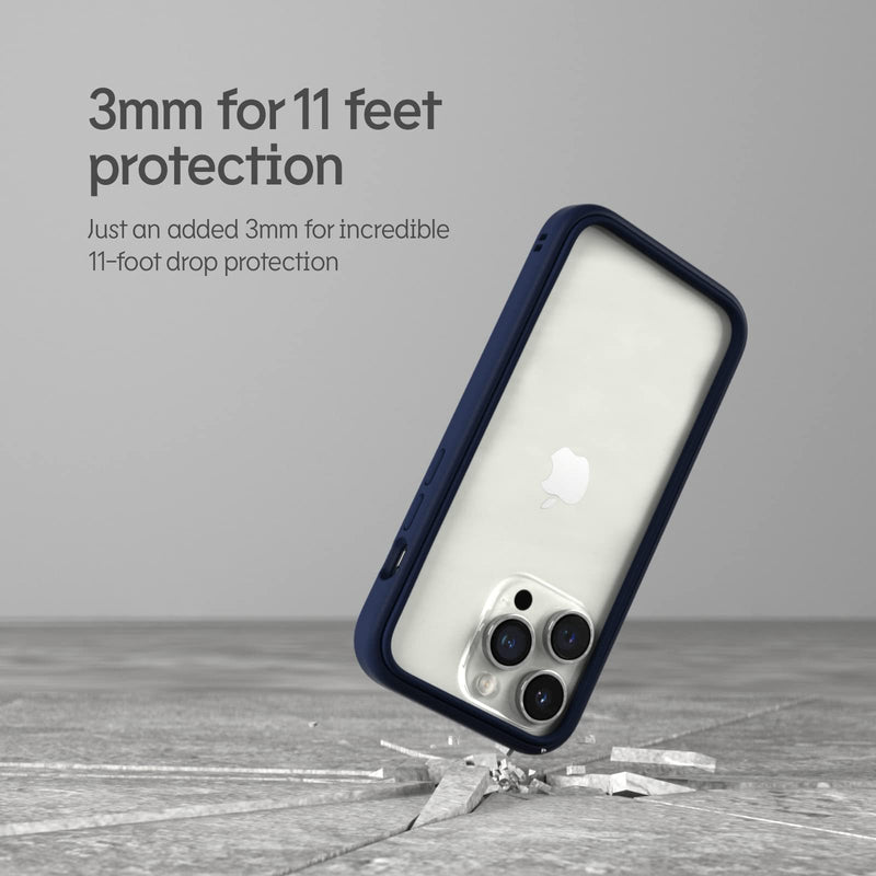 [Australia - AusPower] - RhinoShield Bumper Case Compatible with [iPhone 14] | CrashGuard NX - Shock Absorbent Slim Design Protective Cover 3.5M / 11ft Drop Protection - Navy Blue iPhone 14 - Navy Blue 