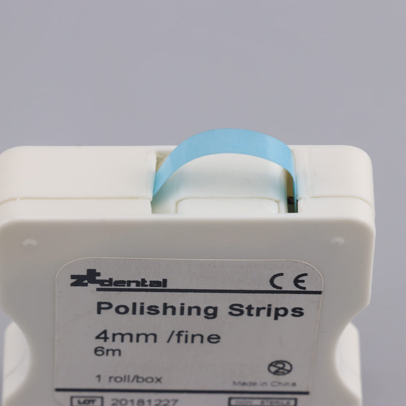 [Australia - AusPower] - Dental Polishing Strips | Abrasive Finishing 4mm x 6M for Interproximal Teeth Cleaning Care | Whitening, Deep Sanding and Grinding (Blue) 1 Count (Pack of 1) 