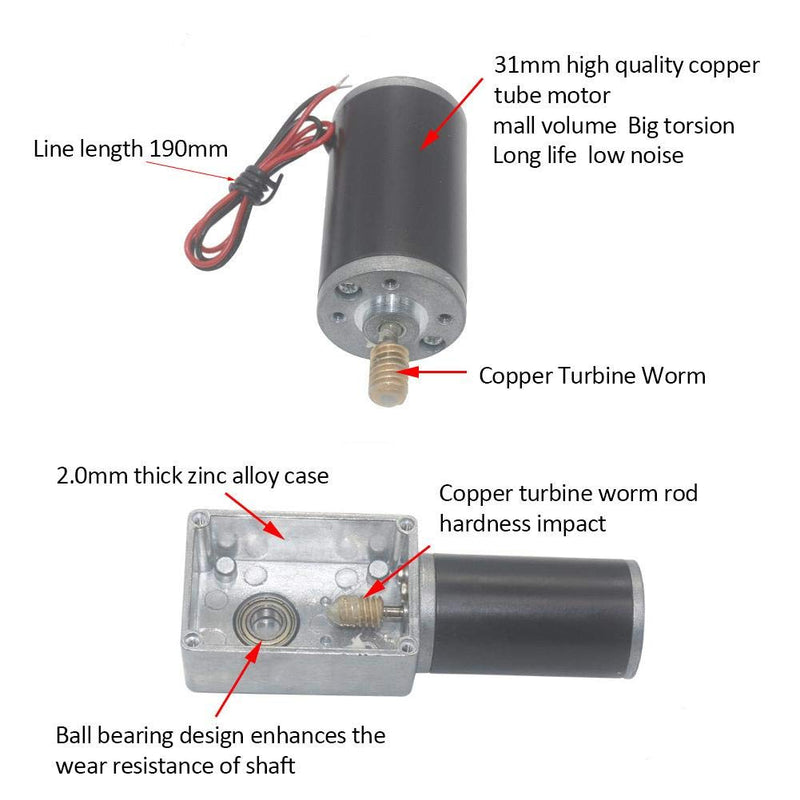 [Australia - AusPower] - DC High Torsion Speed Reduce Electric Motor Reversible Gear Motor 8mm Shaft (12V 10RPM) 12V 10RPM 