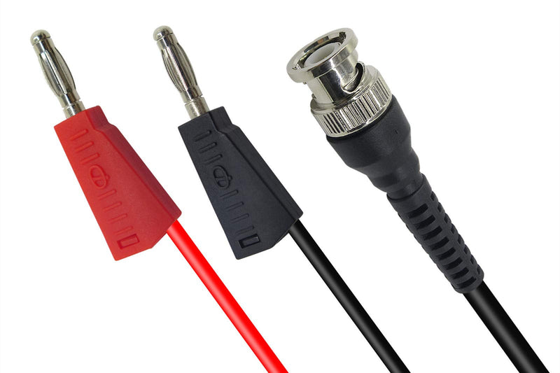 [Australia - AusPower] - BNC Q9 to Dual 4mm Stackable Banana Plug with Test Leads Probe Cable 47in 