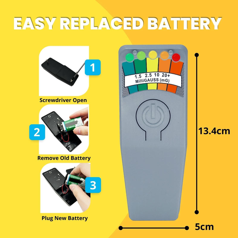 [Australia - AusPower] - EMF Meter Ghost Hunting Magnetic Field Detector Spirit Box Paranormal Equipment Tester Blue 