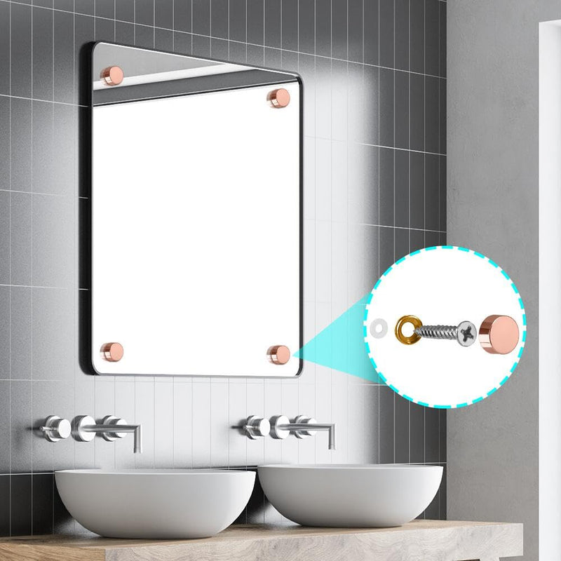 [Australia - AusPower] - Mirror Screws with Decorative Caps Solid Brass Screw Cap Nails Mirror Screws Fasteners (Rose Gold 10MM 12Pack) Rose Gold 10MM 12Pack 