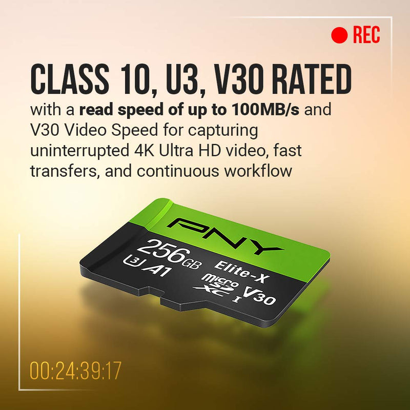 [Australia - AusPower] - PNY 64GB Elite-X Class 10 U3 V30 microSDXC Flash Memory Card, 3 Count (Pack of 1) - 100MB/s, Class 10, U3, V30, A1, 4K UHD, Full HD, UHS-I, micro SD 64GB 3-Pack 