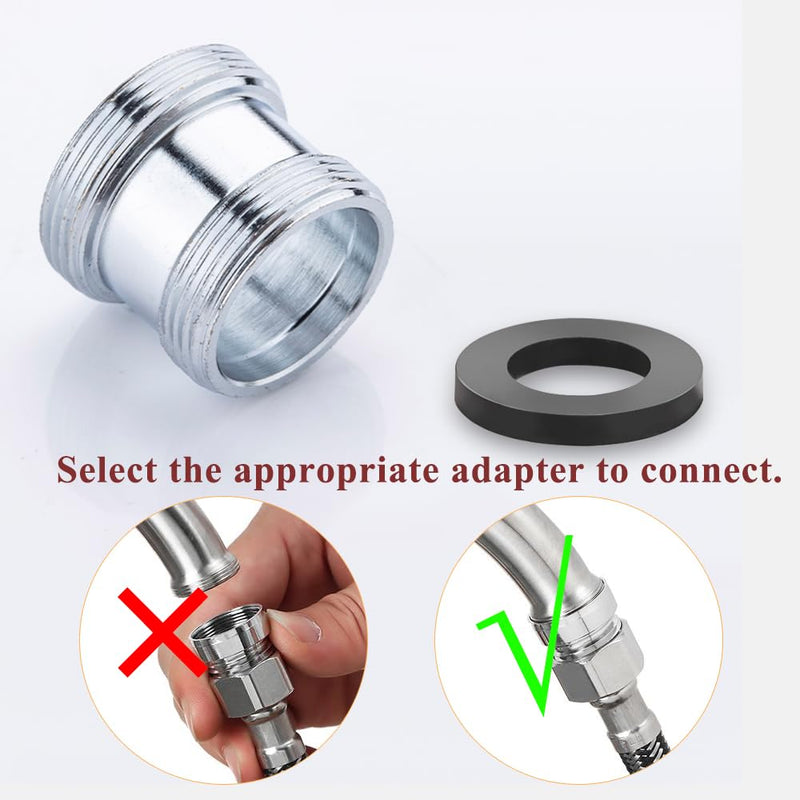 [Australia - AusPower] - 3 Pieces Faucet Adapter Set, CNYMANY Male Thread M20mm to Female Thread M24mm Kitchen Aerator Adapter Set Sink Faucet Adapter Hose Water Filter Standard Hose Außengewinde M20 mm auf Innengewinde M24mm Metal 