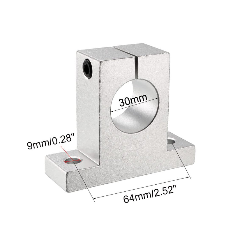 [Australia - AusPower] - 4pcs SK30 Aluminum Linear Rod Rail Shaft Support 30mm Linear Motion Guides for CNC 3D Printer SK 