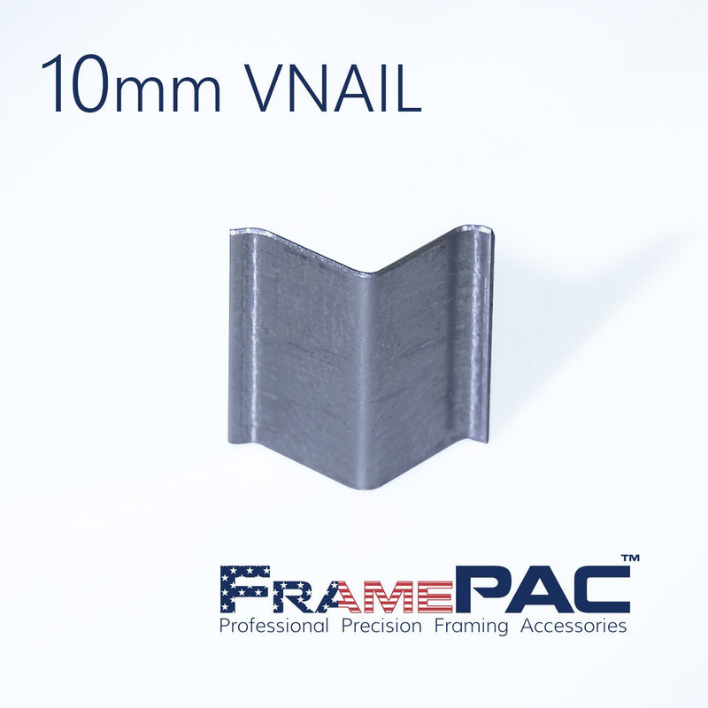 V Nails for Picture Frames Hardwood Universal (UNI) 10mm (3/8 Inch) [3000 V-Nail Pack, Stacked] - (for use in Automatic V Nailer for Picture Framing, Automatic V Nailer for Picture Frames) 3/8 inch [10mm] - 3000 pack UNI - Hardwood