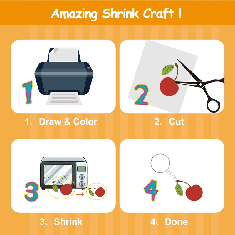 [Australia - AusPower] - Csyidio 20 Pieces Printable Shrink Plastic Sheets, Shrink Films Papers for Mother's Day Gifts Kids Creative Craft Projects (11.6 x 8.2 inches) 