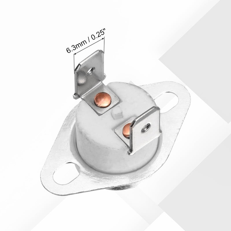 [Australia - AusPower] - uxcell 2 Pcs KSD301 Thermostat 70°C/158°F 25A Normally Closed N.C Adjust Snap Disc Temperature Switch with Terminal Wire for Microwaves,Oven,Coffee Maker,Ceramic Material 70 °C 