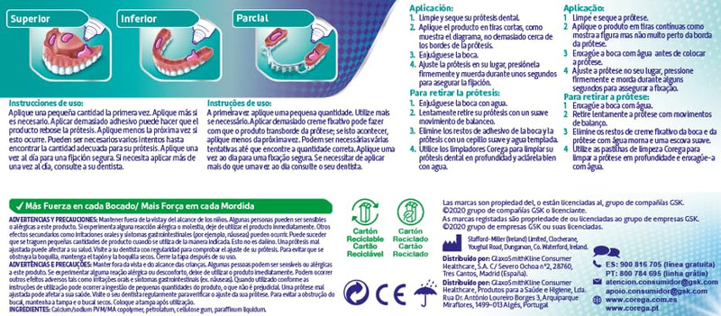 [Australia - AusPower] - Corega Denture Fixing Cream, Strong Fixing, Unflavored, Zinc Free, 40g 40 g (Paquete de 1) Unflavored Fixing Cream, 1 unit 40 g 