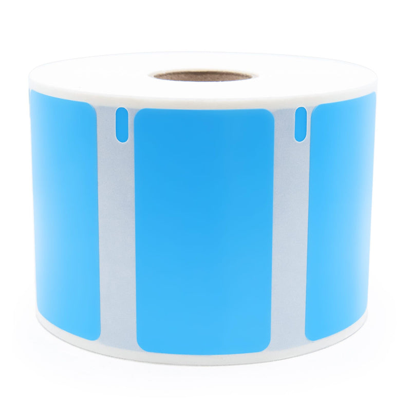 LabelValue LV-30334B 2-1/4" x 1-1/4" Blue Multipurpose Direct Thermal Labels Compatible with Dymo 450 Series and Earlier LabelWriter Printers - 1000 Labels Per Roll - 1 Roll