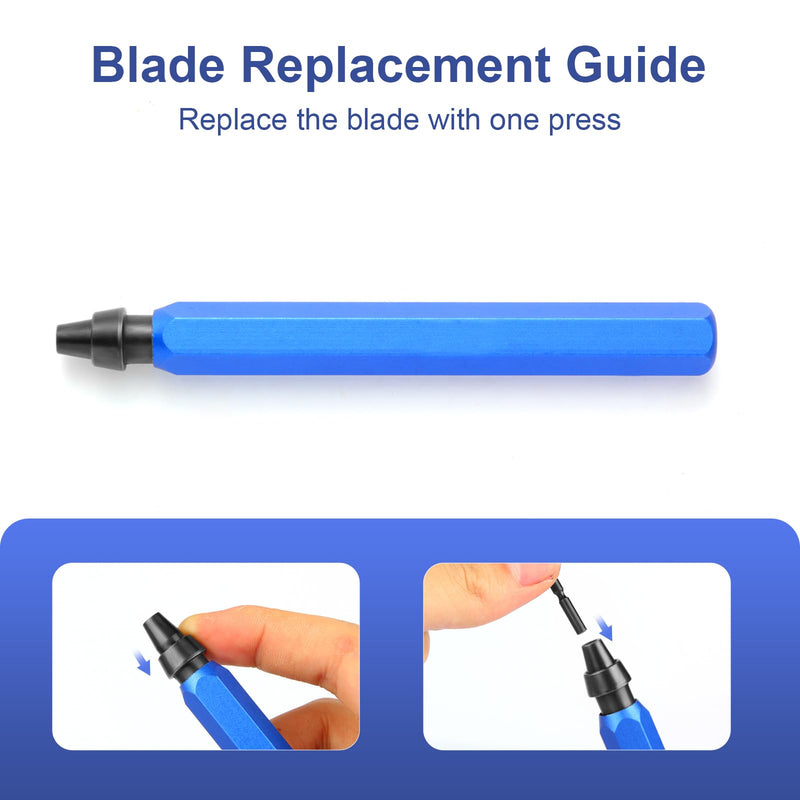 [Australia - AusPower] - 10 Piece High Speed Steel Blade Deburring Tool Set, For Metal Aluminum, Copper, Resin, PVC Pipe, 3D Printing, Wood Edge Treatment, High Quality Metal Handles, Deburring Manual Chamfering, Reamer Tools 