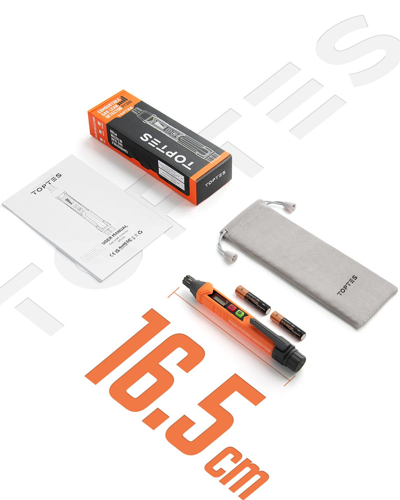 PT199 Natural Gas Leak Detector with Audible & Visual Alarm, Portable Gas Sniffer to Locate Combustible Sources Like Methane, Propane for Home(Includes Battery x2)-Orange PT199 Orange