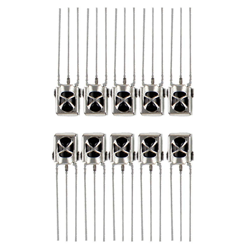 SUCHUANGUANG 10-Piece TL1838 VS1838B 1838 38 kHz IR Infrared Receiver with Metal Housing Receiver Head