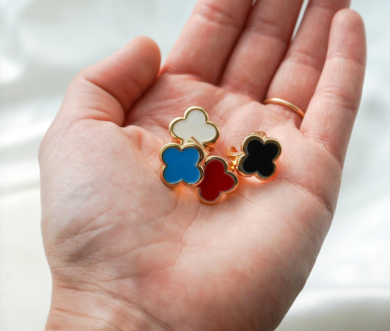 [Australia - AusPower] - charMED Custom Stethoscope Charms - 3-D Onyx Black Clover Charm - Gifts for Nurses, Doctors, Veterinarians, Technicians, Surgeons & Healthcare Professionals - Naturally Cleanable Metal 3D: Onyx Clover 