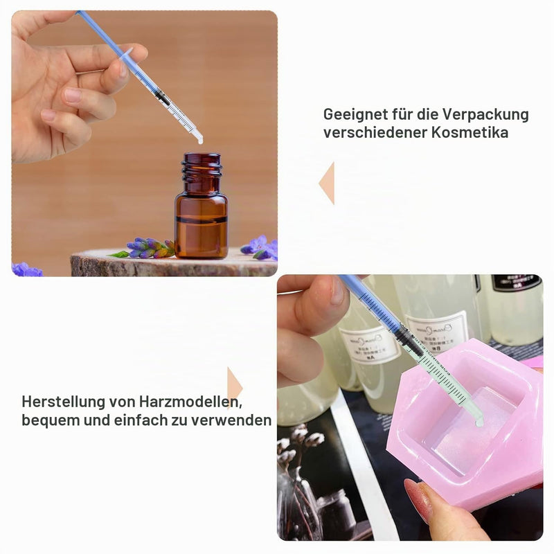40 Pack Disposable Syringes 1 ml Syringe Sterile Plastic Syringes with Cap | Small dosing syringe, individually wrapped, suitable for liquid dispensing and general pet care 1ml,40pack
