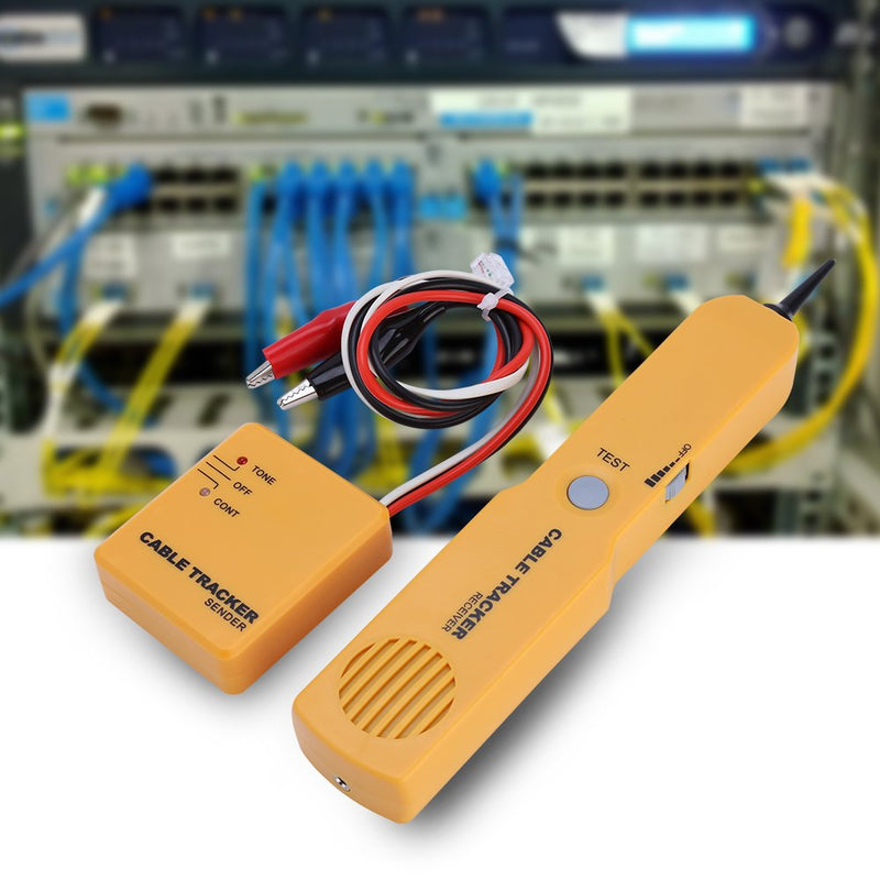 [Australia - AusPower] - Wire Tracer, Network Electrical Cable Tester Tone Generator and Probe Kit, RJ11 Circuit Tracer Wire Toner Circuit Breaker Finder Line Detector, Networking Fixing Tools Kit 